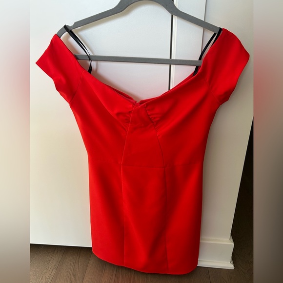 REVOLVE x NBD mini off the shoulder red dress - Picture 2 of 6